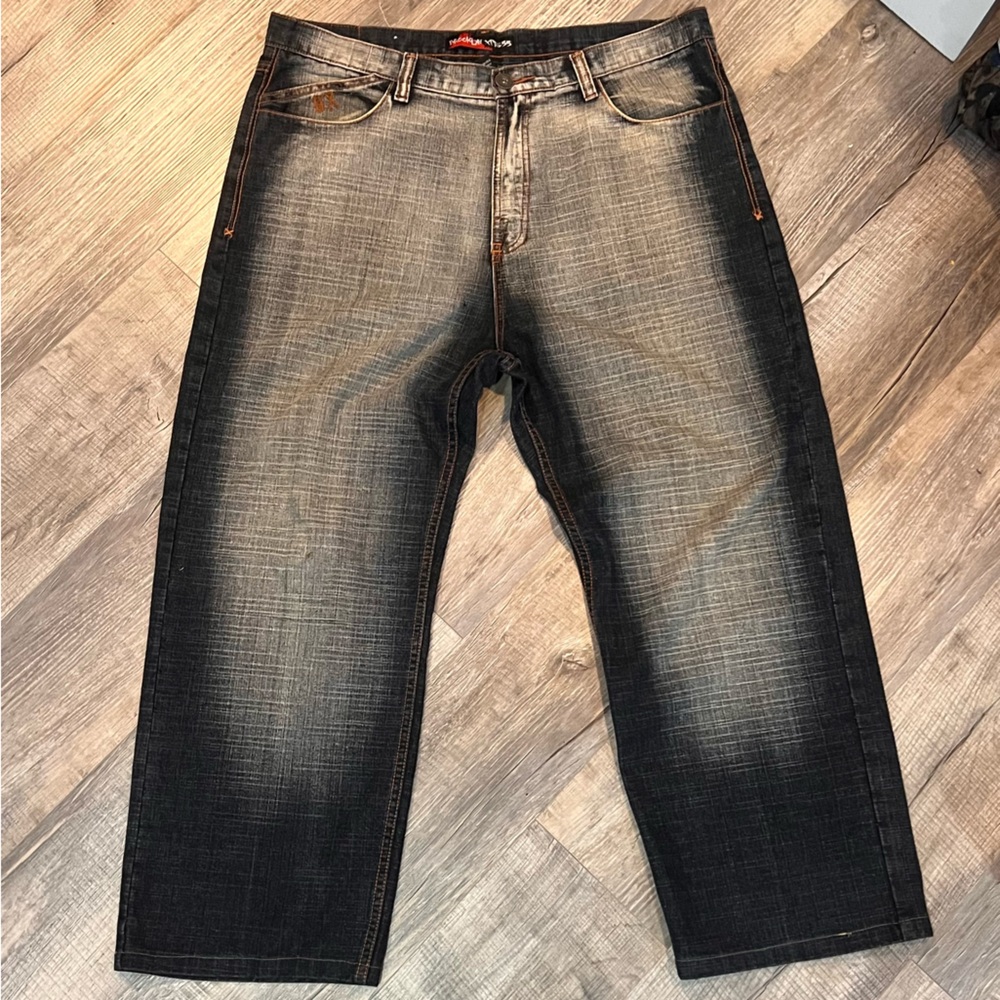Men's Dark Faded Denim Skater Jeans